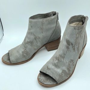 Sole Society Tabbie Boots Open Toe Leather Booties